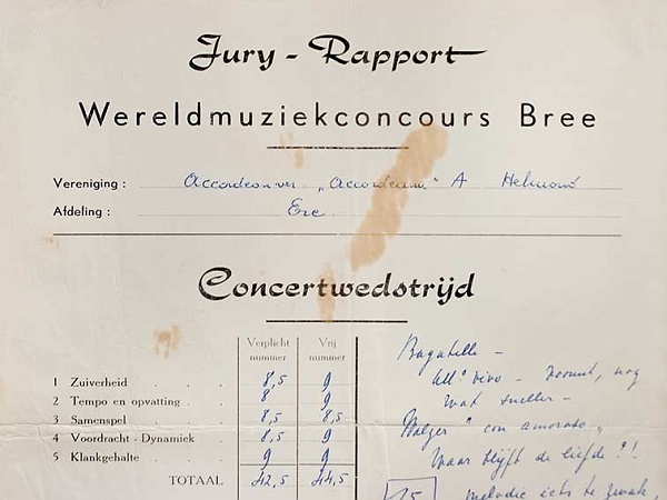 Goede rapportcijfers in 1959.