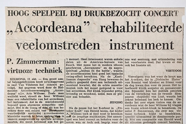 Accordeana promoot het accordeon, 1963.