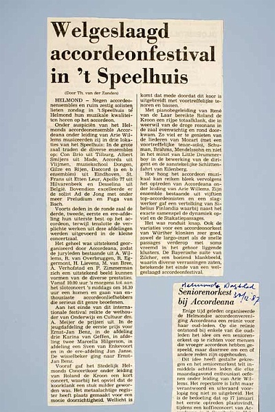 Recensie Speelhuis optreden, 1987