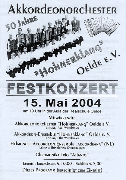 Affiche voor het jubileumconcert (50 jaar!) van onze zustervereniging 